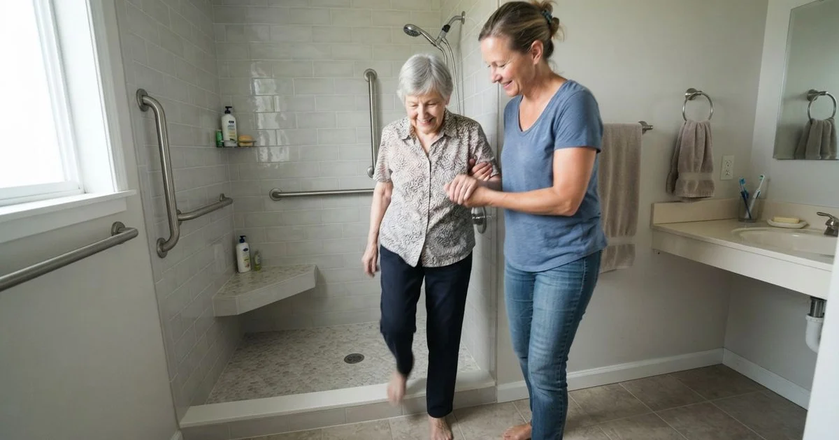 Helping an aging parent remodel their bathroom for safety and independence