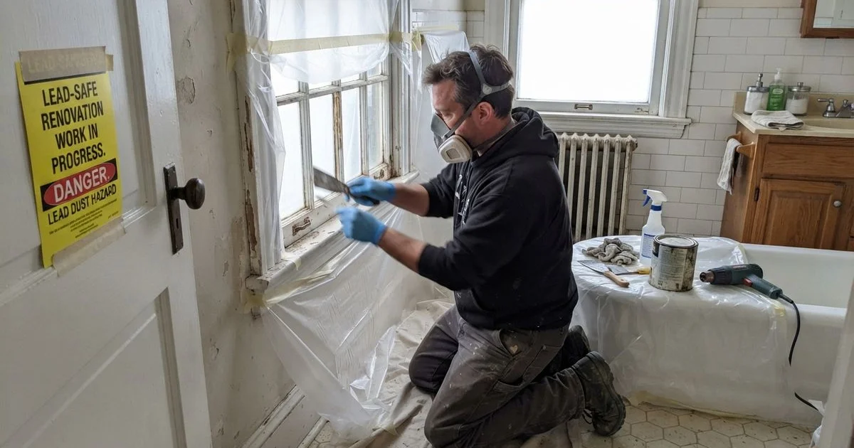 Lead paint safety when remodeling a bathroom in an older Connecticut home